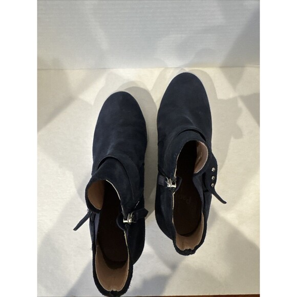 WOMENS PAOLO FRESHTON WEDGE SNEAKERS SIZE 8.5 M BLUE LEATHER SUEDE - Picture 7 of 12